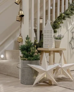 Set di 2 decorazioni da appendere LED MOTTI Stella 60 cm Bianco
