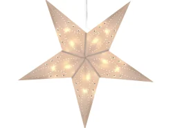 Set di 2 decorazioni da appendere LED MOTTI Stella 60 cm Bianco