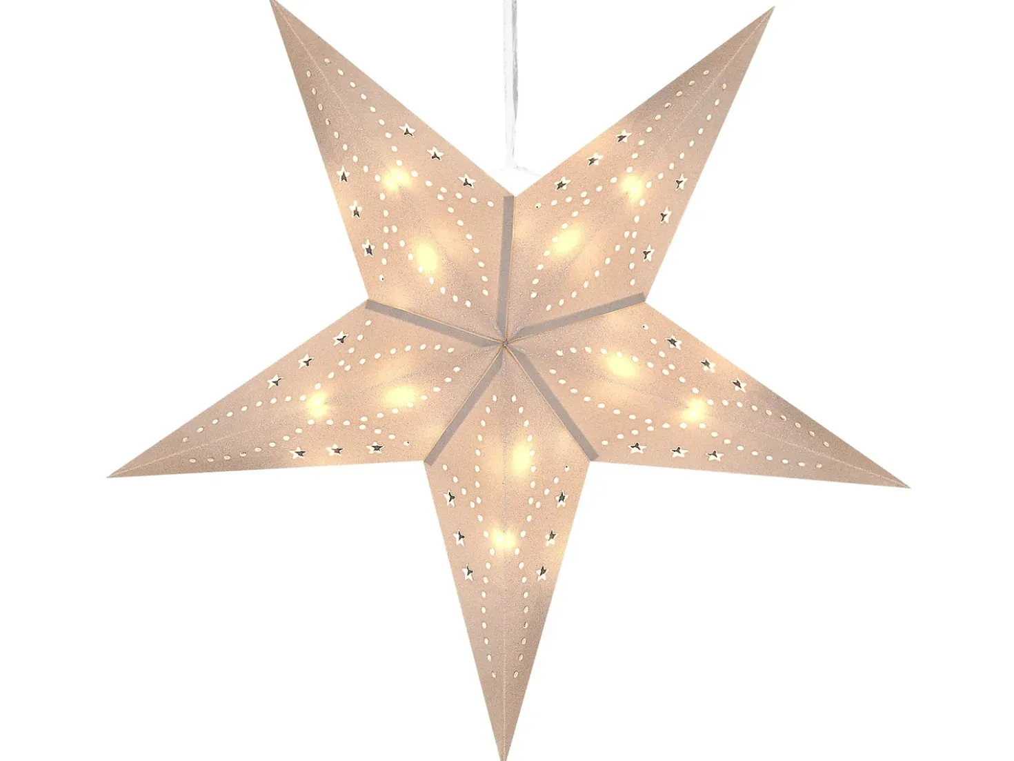 Set di 2 decorazioni da appendere LED MOTTI Stella 60 cm Bianco