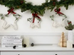 Set di 3 decorazioni da appendere LED KALLAVESI Stella 25/30/35 cm Bianco