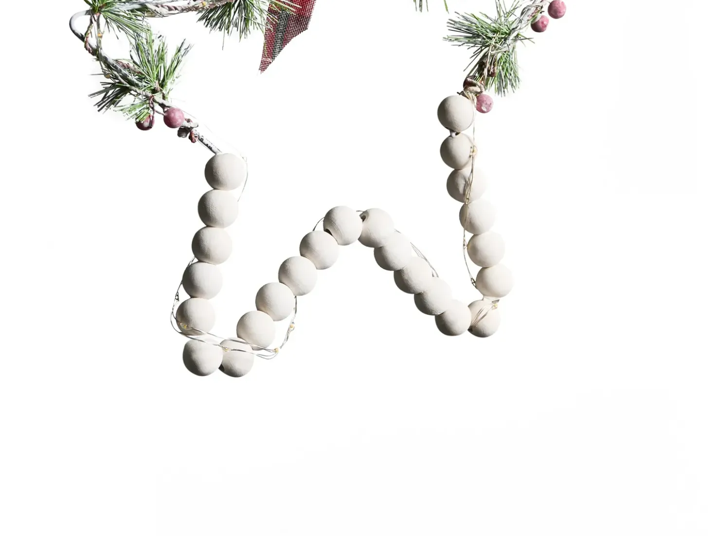 Set di 3 decorazioni da appendere LED KALLAVESI Stella 25/30/35 cm Bianco