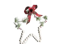 Set di 3 decorazioni da appendere LED KALLAVESI Stella 25/30/35 cm Bianco