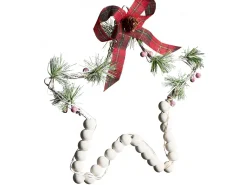 Set di 3 decorazioni da appendere LED KALLAVESI Stella 25/30/35 cm Bianco