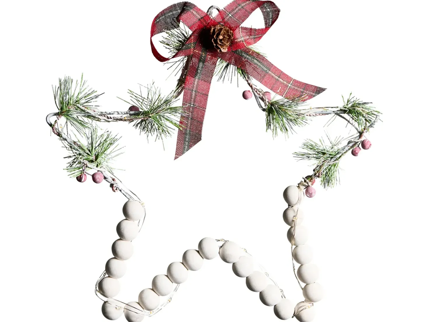 Set di 3 decorazioni da appendere LED KALLAVESI Stella 25/30/35 cm Bianco