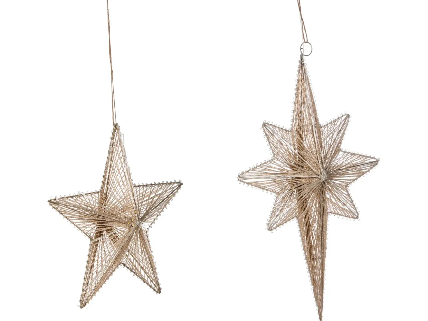 Set di 2 decorazioni da appendere BLASJON Stella 30/47 cm Oro