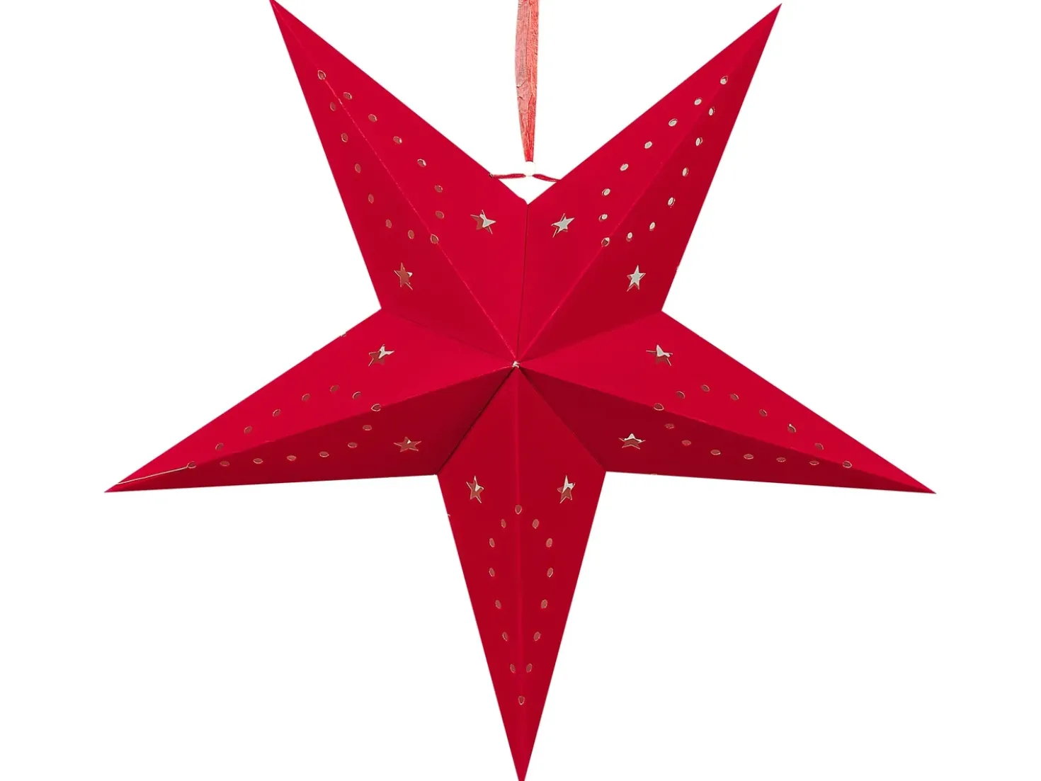 Set di 2 decorazioni da appendere LED MOTTI Stella 45 cm Rosso