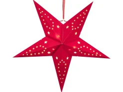 Set di 2 decorazioni da appendere LED MOTTI Stella 45 cm Rosso