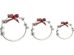 Set di 3 decorazioni da appendere LED KEITELE Ghirlanda 25/30/35 cm Bianco