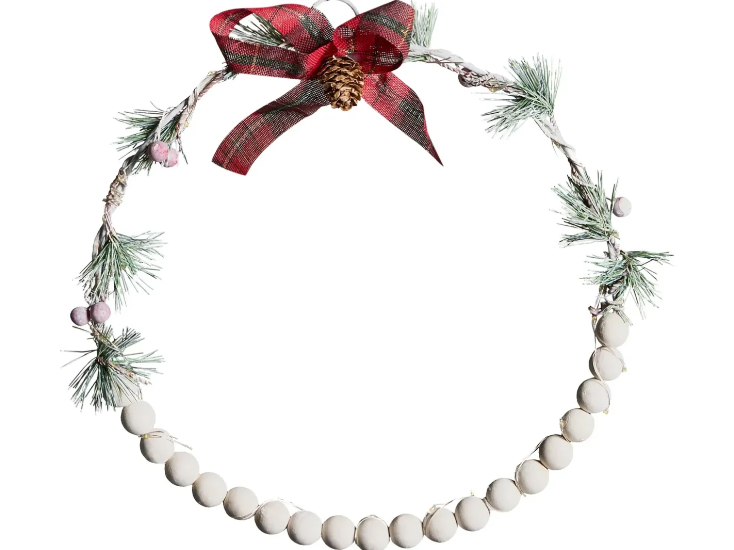 Set di 3 decorazioni da appendere LED KEITELE Ghirlanda 25/30/35 cm Bianco