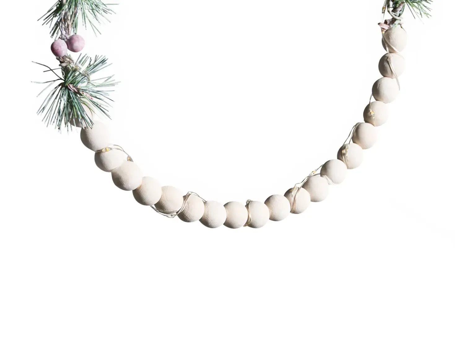 Set di 3 decorazioni da appendere LED KEITELE Ghirlanda 25/30/35 cm Bianco