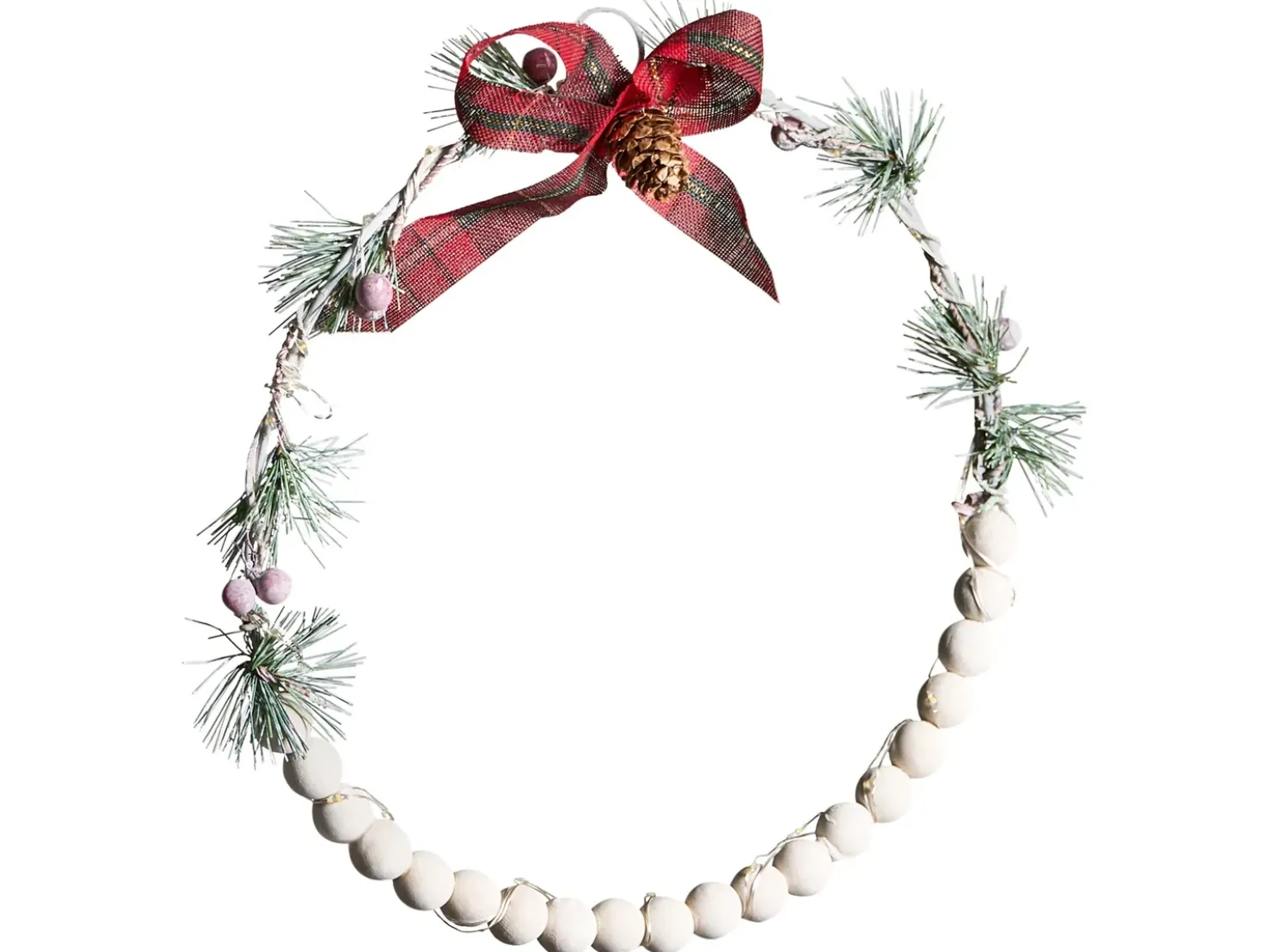 Set di 3 decorazioni da appendere LED KEITELE Ghirlanda 25/30/35 cm Bianco