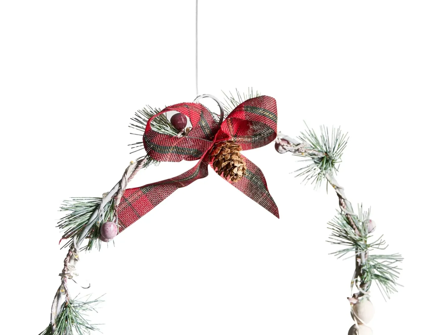 Set di 3 decorazioni da appendere LED KEITELE Ghirlanda 25/30/35 cm Bianco