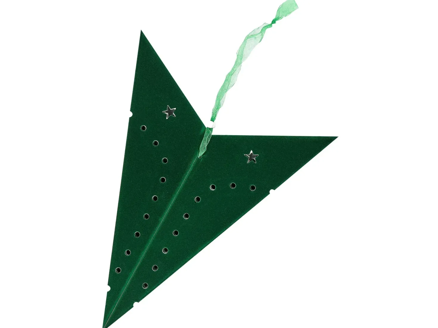 Set di 2 decorazioni da appendere LED MOTTI Stella 60 cm Verde smeraldo