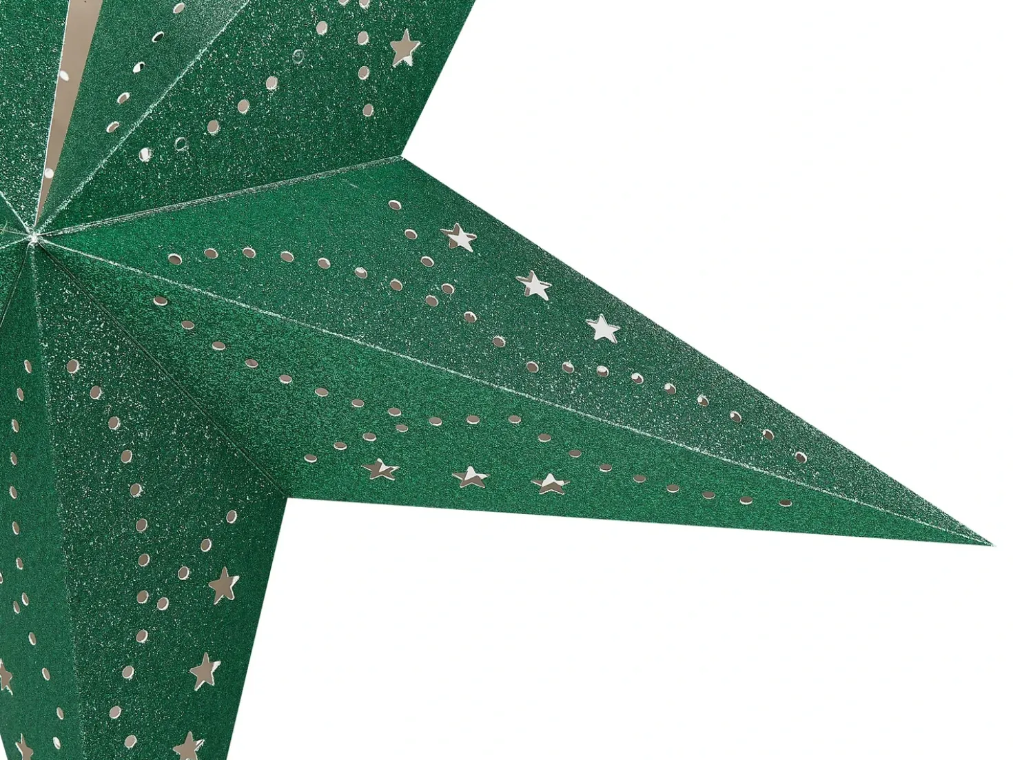 Set di 2 decorazioni da appendere LED MOTTI Stella 60 cm Verde smeraldo