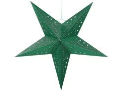 Set di 2 decorazioni da appendere LED MOTTI Stella 60 cm Verde smeraldo