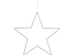 Set di 3 decorazioni da appendere LED KUNNARI Stella 50/40/30 cm Argento