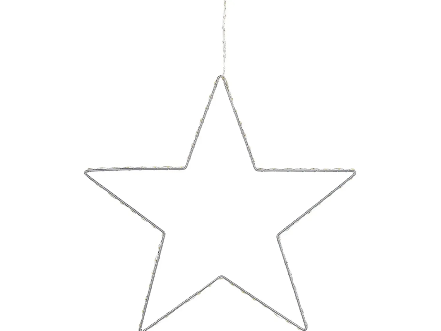 Set di 3 decorazioni da appendere LED KUNNARI Stella 50/40/30 cm Argento