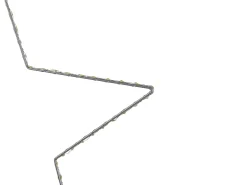Set di 3 decorazioni da appendere LED KUNNARI Stella 50/40/30 cm Argento