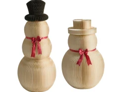 Set di 2 decorazioni natalizie KLARALVEN Pupazzo di neve 90/124 cm Beige