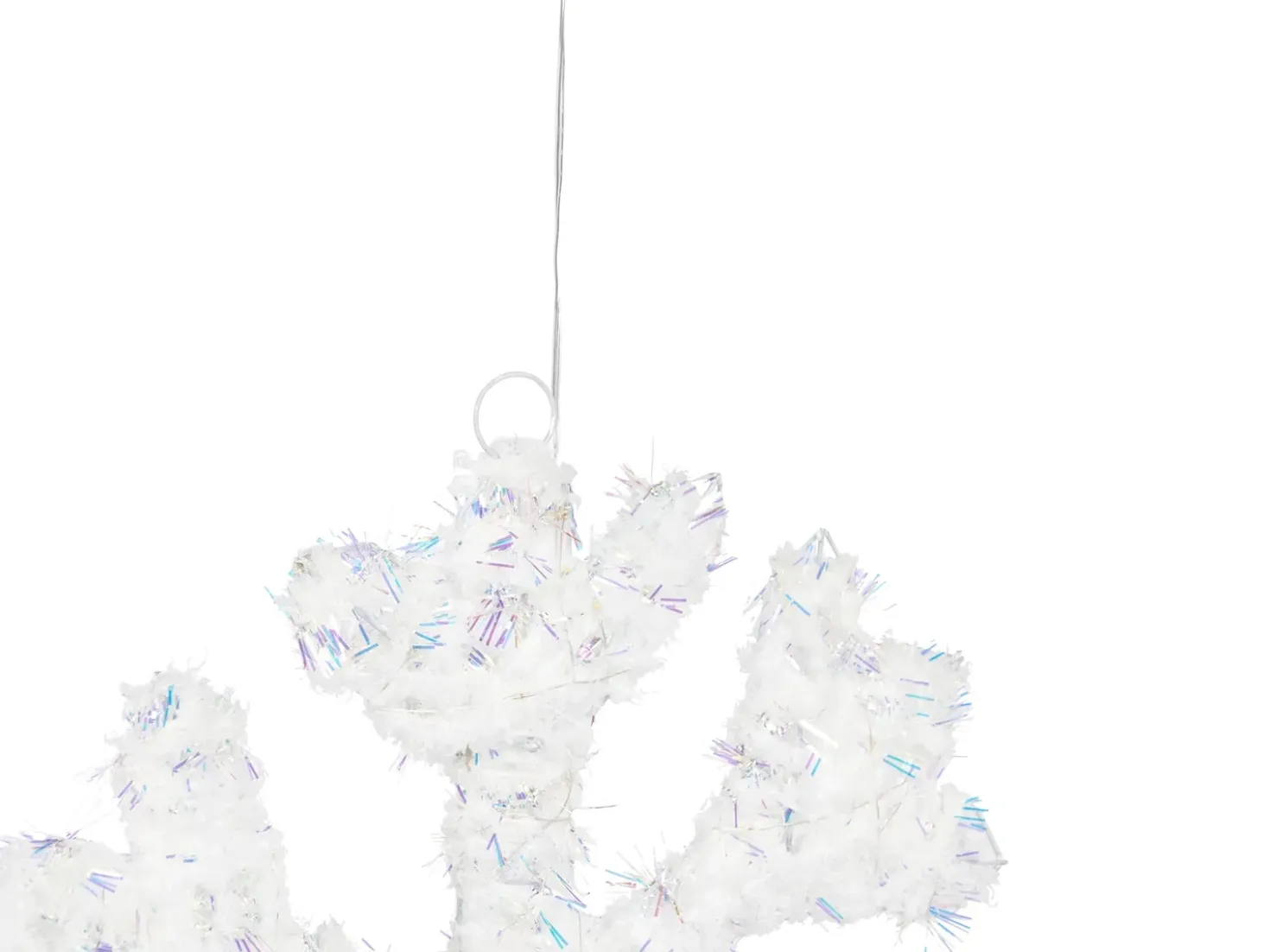 Set di 2 decorazioni natalizie LED GURRE Fiocco di neve 40/50 cm Bianco