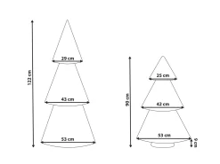 Set di 2 decorazioni natalizie VEFSNA Albero di Natale 90/122 cm Beige/Verde