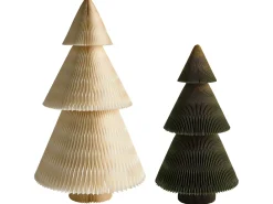 Set di 2 decorazioni natalizie VEFSNA Albero di Natale 90/122 cm Beige/Verde