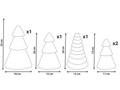 Set di 5 decorazioni natalizie VORMA Albero di Natale 25 cm Beige/Verde
