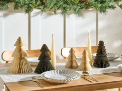 Set di 5 decorazioni natalizie VORMA Albero di Natale 25 cm Beige/Verde