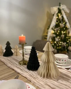 Set di 5 decorazioni natalizie VORMA Albero di Natale 25 cm Beige/Verde