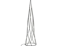 Set di 2 decorazioni natalizie LED NEIDEN Albero di Natale 52/38 cm Argento