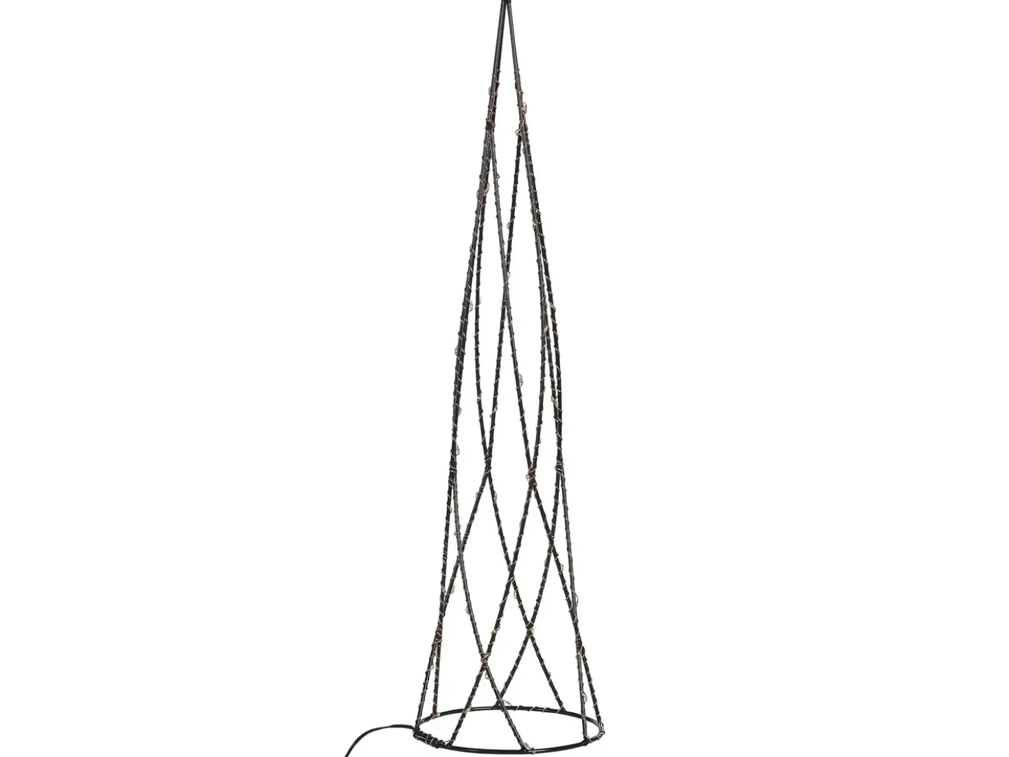 Set di 2 decorazioni natalizie LED NEIDEN Albero di Natale 52/38 cm Argento