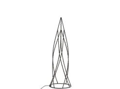 Set di 2 decorazioni natalizie LED NEIDEN Albero di Natale 52/38 cm Argento