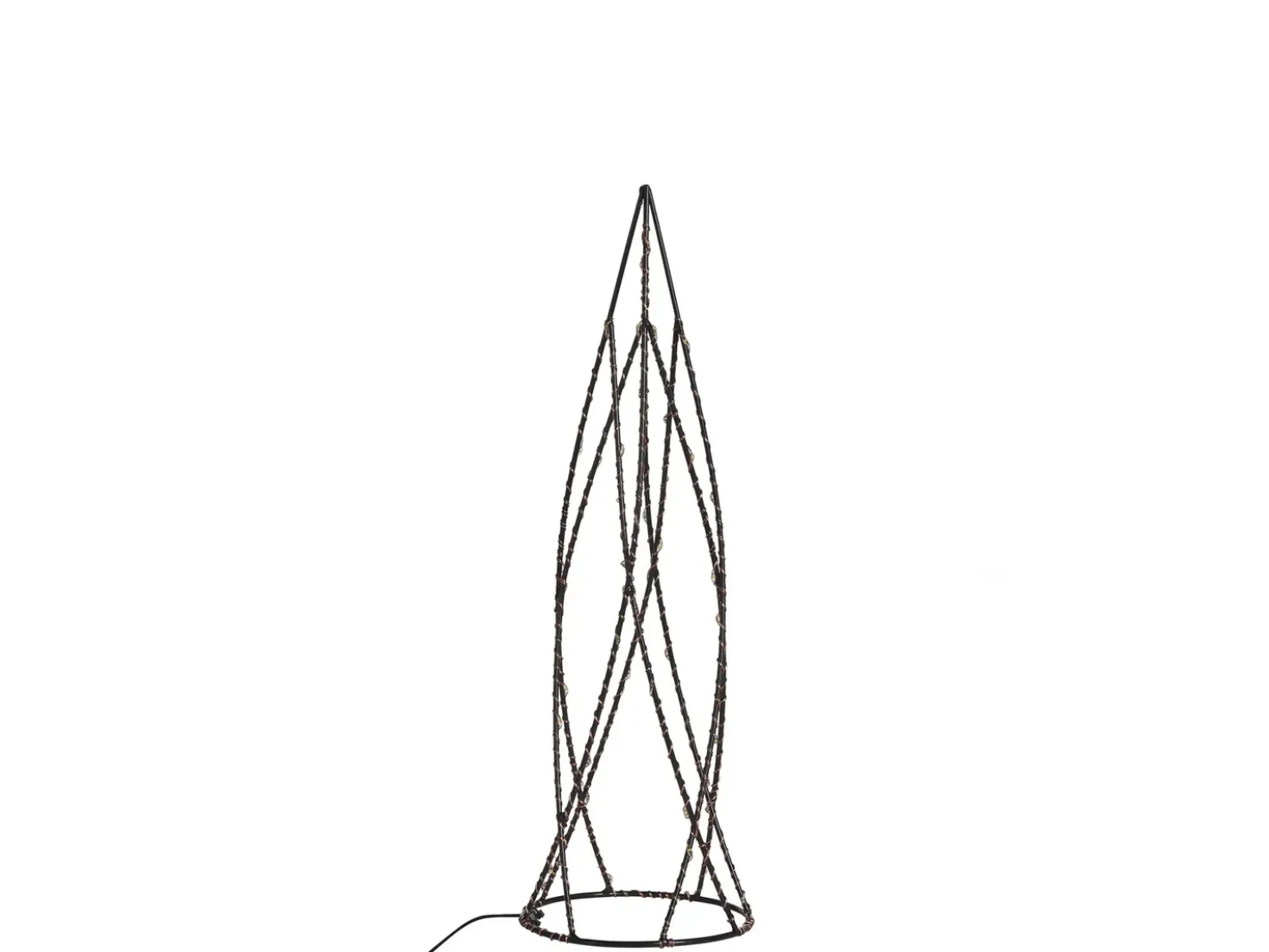 Set di 2 decorazioni natalizie LED NEIDEN Albero di Natale 52/38 cm Argento
