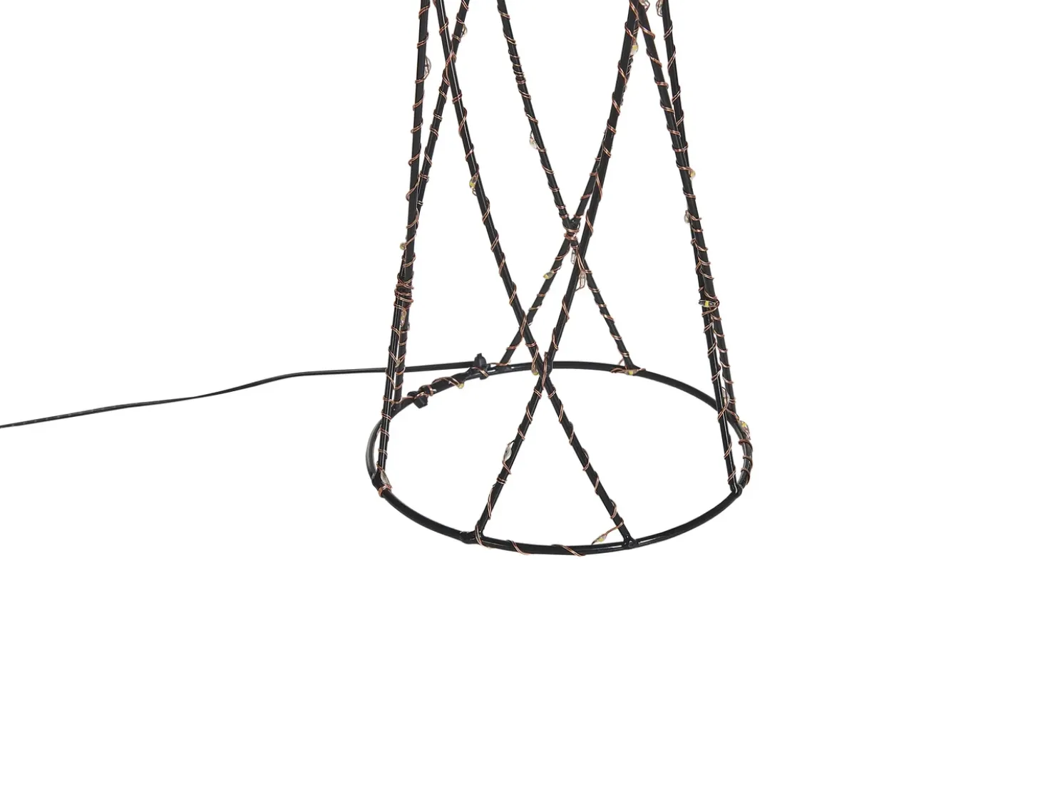 Set di 2 decorazioni natalizie LED NEIDEN Albero di Natale 52/38 cm Argento
