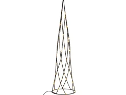 Set di 2 decorazioni natalizie LED NEIDEN Albero di Natale 52/38 cm Argento