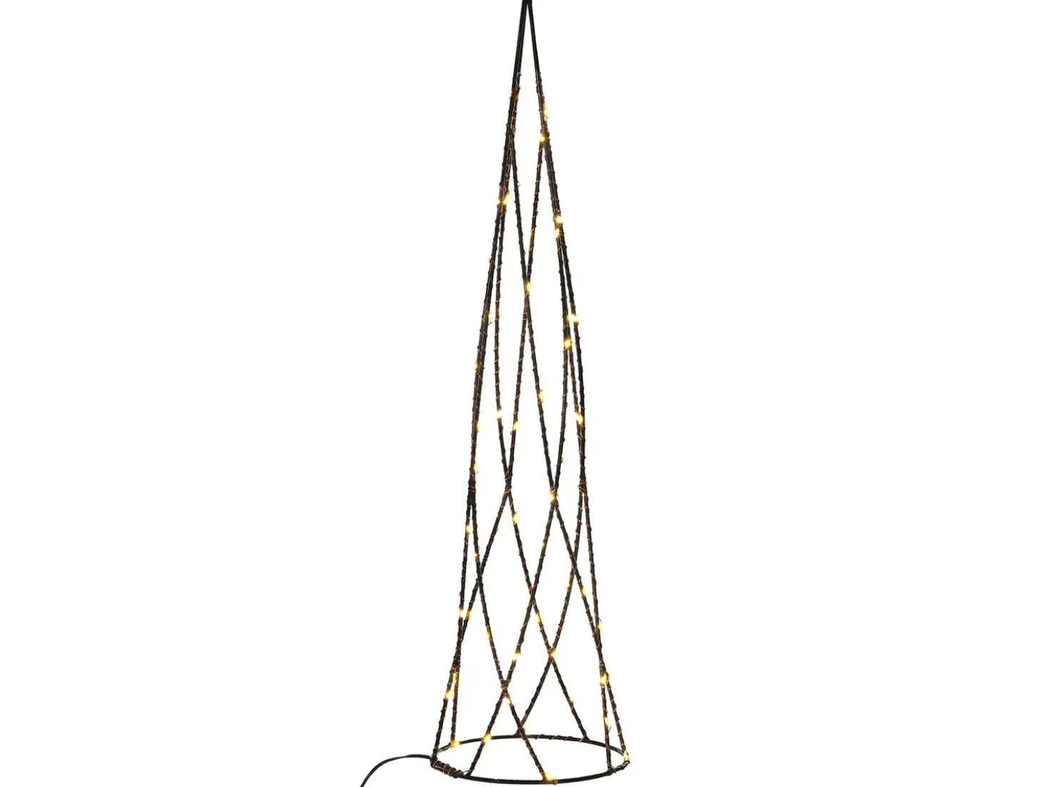 Set di 2 decorazioni natalizie LED NEIDEN Albero di Natale 52/38 cm Argento