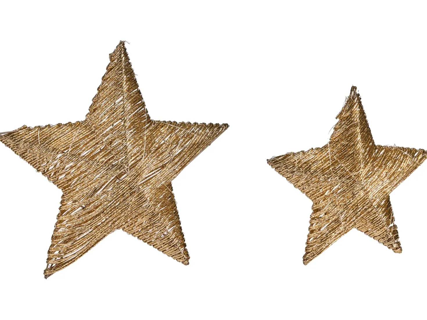 Set di 2 decorazioni natalizie LED HAMPEN Stella 24/30 cm Oro