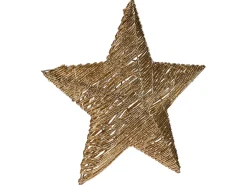 Set di 2 decorazioni natalizie LED HAMPEN Stella 24/30 cm Oro