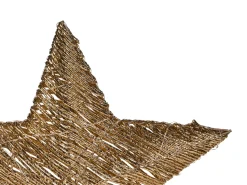 Set di 2 decorazioni natalizie LED HAMPEN Stella 24/30 cm Oro