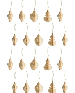 Set di 20 decorazioni per l'albero di Natale ALTAELVA Carta Beige