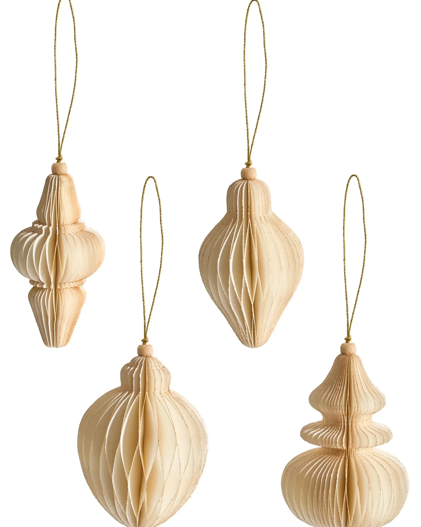 Set di 20 decorazioni per l'albero di Natale ALTAELVA Carta Beige