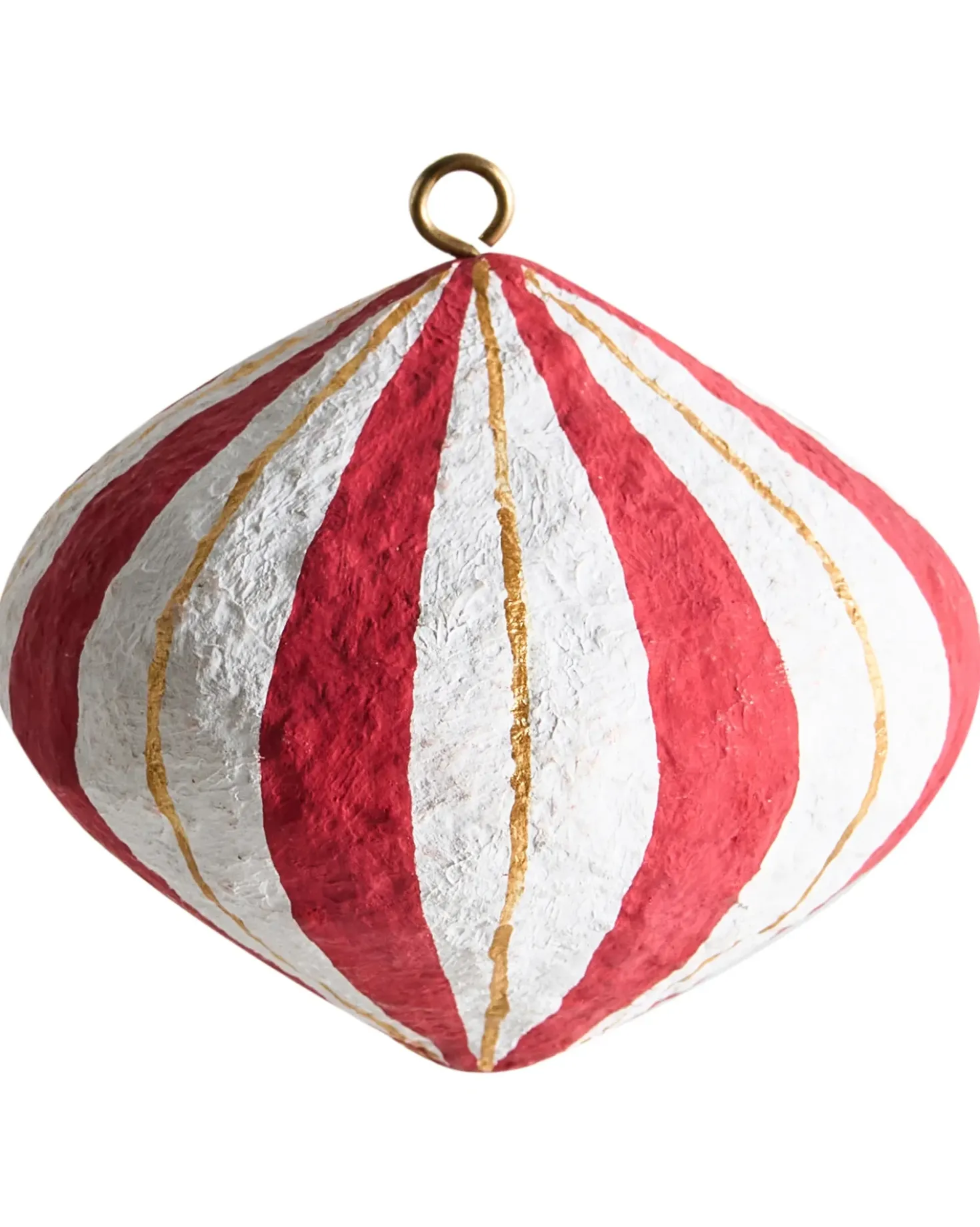 Set di 12 decorazioni per l'albero di Natale GIDEALVEN Cartapesta Rosso/Bianco