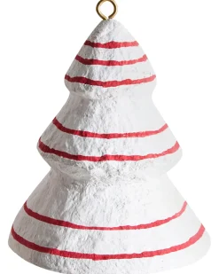 Set di 12 decorazioni per l'albero di Natale GIDEALVEN Cartapesta Rosso/Bianco