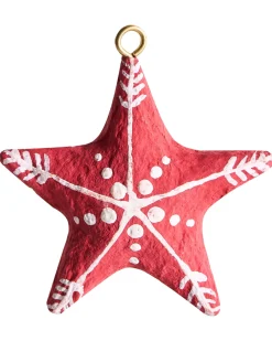 Set di 12 decorazioni per l'albero di Natale GIDEALVEN Cartapesta Rosso/Bianco