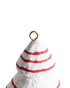 Set di 12 decorazioni per l'albero di Natale GIDEALVEN Cartapesta Rosso/Bianco