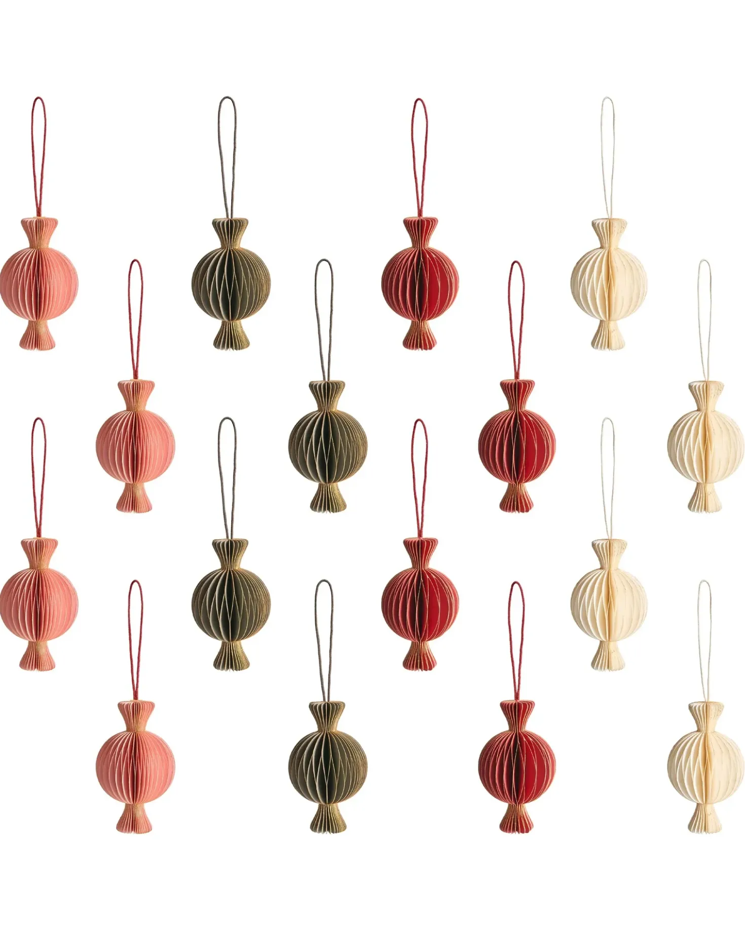Set di 16 decorazioni per l'albero di Natale RAUMA Carta Multicolore