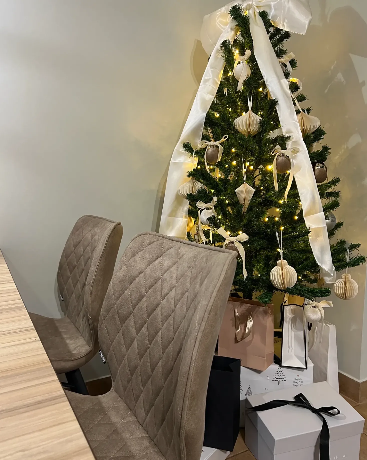 Set di 20 decorazioni per l'albero di Natale JOLSTRA Carta Beige