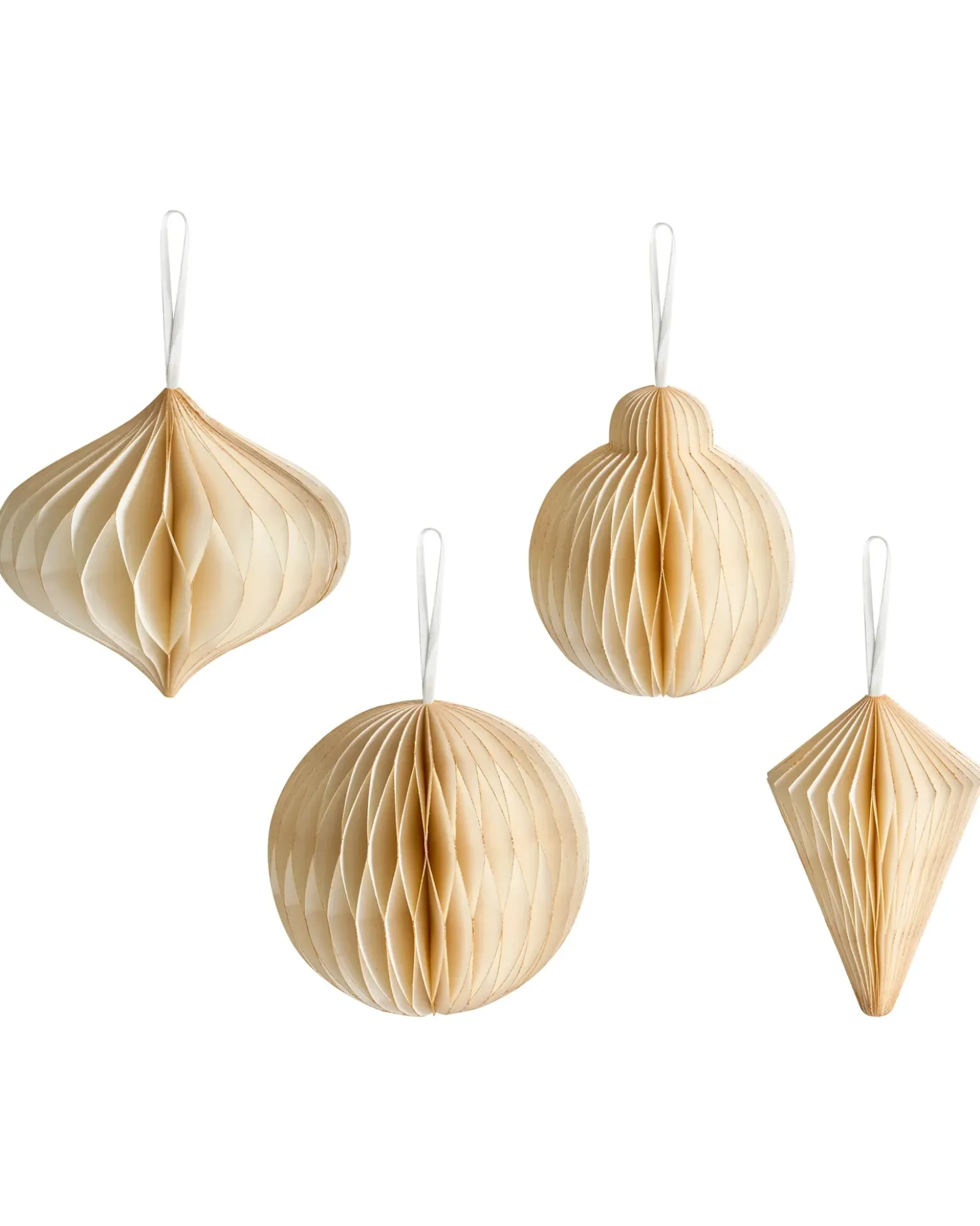 Set di 20 decorazioni per l'albero di Natale JOLSTRA Carta Beige