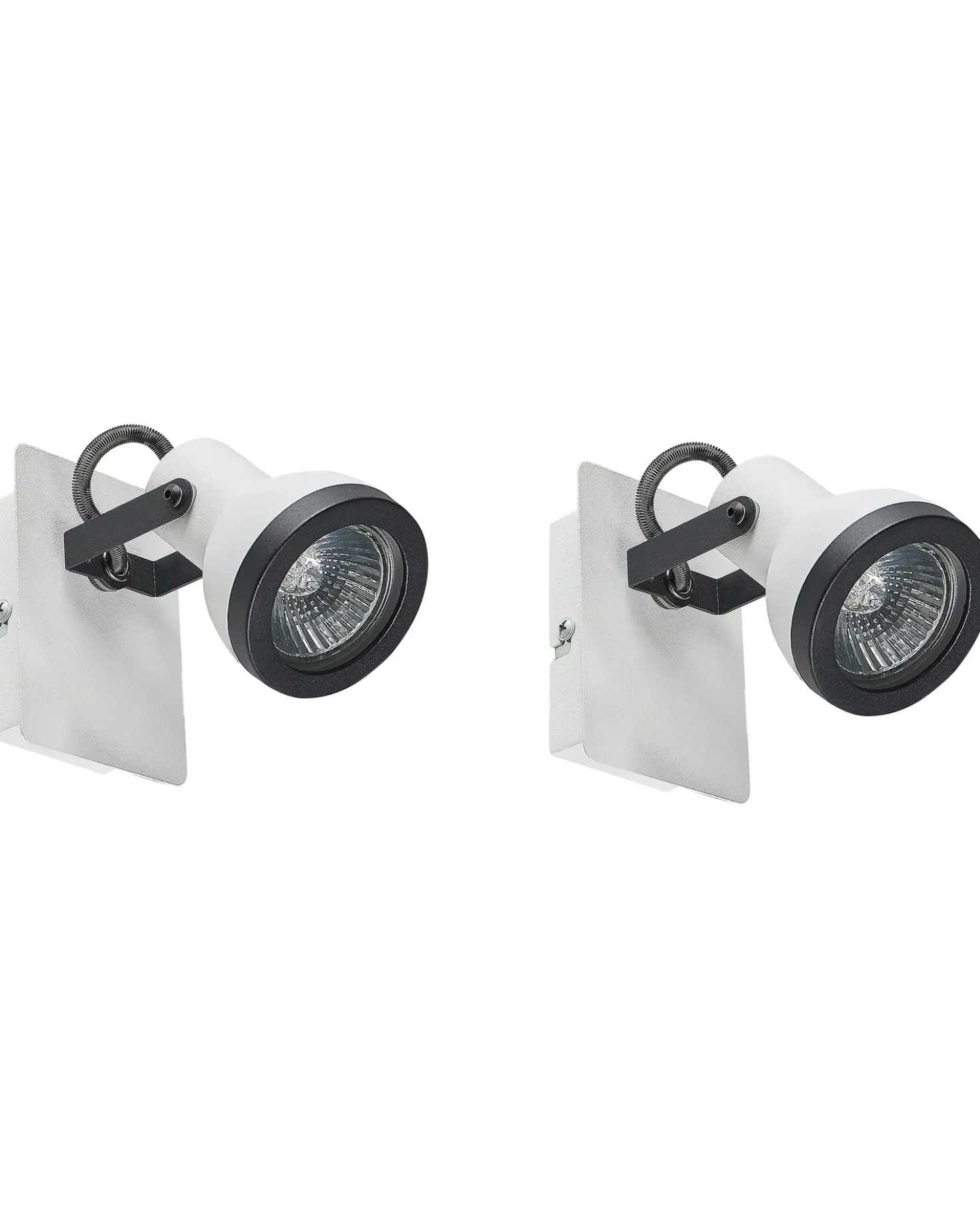 Set di 2 faretti BARO Regolabile Metallo Bianco