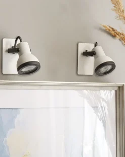 Set di 2 faretti BARO Regolabile Metallo Bianco